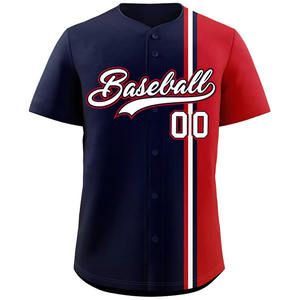 Dernier design Maillot de baseball brodé par sublimation 100% polyester Maillot de baseball de l'équipe de jeunes pour hommes - Product Image 3