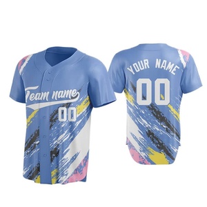 Custom Youth Baseball Jersey In Light Weight <b>Polyester</b> Mesh Fabric for Teams and Players - Product Image 3