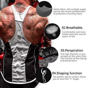 Comprar al por mayor diseño personalizado para hombre transpirable Fitness chaleco gimnasio I-shape Tank Top hombres culturismo chaleco entrenamiento camisa - Product Image 3