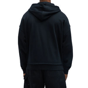 Ensemble sweat à capuche pour homme Rhinestone 100% coton pantalon de survêtement et sweat à capuche ensemble délavé à l'acide surdimensionné avec fermeture éclair complète survêtement avec strass - Product Image 2