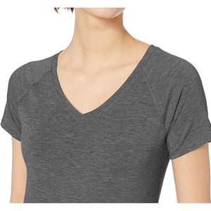 Venta directa de fábrica, camisetas de verano ecológicas con estampado de logotipo personalizado para mujer, cómodas camisetas portátiles de lona teñidas lisas - Product Image 3