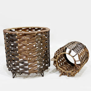 Artex Dong Thap Grandes jardinières d'extérieur faites à la main en jonc de mer et jacinthe d'eau Artisanat naturel écologique - Product Image 2