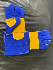 Guantes de soldadura resistentes de cuero dividido de vaca de doble Palma, función de seguridad anticorte, luz antideslizante, trabajo de alto calor - Product Image 6