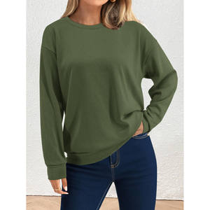 เสื้อฮู้ดและสเวตเตอร์ผูกโบว์ไหล่ของผู้หญิงเสื้อสเวตเตอร์ถักแบบหลวมๆมีฮู้ดสำหรับผู้หญิง - Product Image 4