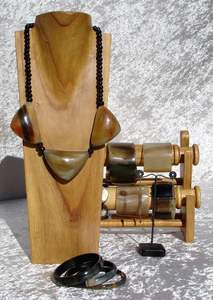 เครื่องประดับกระดูกแฟชั่นของผู้หญิงสร้อยคอเขาควายวัวมาใหม่ลูกปัดดีไซน์ธรรมชาติสไตล์สัตว์ขัดเงาสำหรับของขวัญแต่งงาน - Product Image 2