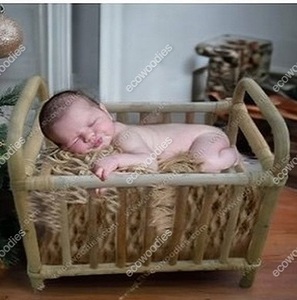 Cesta de bambú para recién nacidos, almacenamiento rectangular de mimbre de mano, respetuoso con el medio ambiente, para fotografía de recién nacidos, cuna, cesta para cuna - Product Image 5