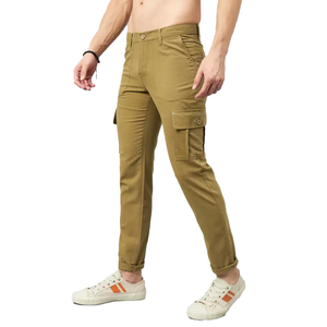 BD Vente en gros de pantalons cargo grande taille pour hommes pantalons de survêtement personnalisés pantalons cargo multi-poches de couleur unie pour hommes - Product Image 2
