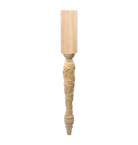 Gabinete de cocina de madera Columna de poste de isla Soporte de patas decorativas para mesas Gabinetes de islas Columna decorativa tallada con estilo - Product Image 6