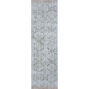 Vintage Grey & Black Hand Knotted Wool Rugs Floral-Abstract Pattern Rectangular Plush Living Room <b>Carpet</b> Hallway Decor Pae-1097 - Product Image 1