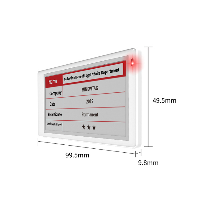 Minew NFC 3.5 Inch ESL E Ink Price Tag Display Cloud System APP Retail BLE 5.0 Digital Paperless Pricing Electronic Shelf Label
