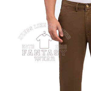 Pantalones Chinos Elásticos para Hombre de Alta Calidad y Premium FANTASY WEAR OEM 2026, Pantalones Casuales Cómodos con Diseño y Logotipo Personalizados - Product Image 3