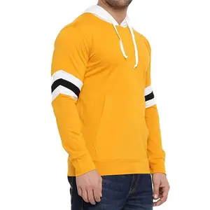 Wholesale Custom Logo Plain All Sizes Men Hoodies Gym Fitness OEM Services Pullover Solid Color Men Hoodies