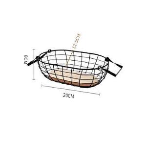 Hot Selling <b>Storage</b> Wire Basket Round Shape Iron & Wooden <b>Fruits</b> Basket Classic Stylish Low Price Luxury Metal Vegetables Basket - Product Image 6