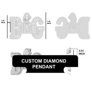 Chaîne cubaine en argent sterling 925 avec pendentif en diamant cultivé en laboratoire Pièce de bijouterie élégante et écologique intemporelle - Product Image 6