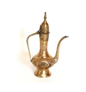 เหยือกทองเหลืองโบราณดีไซน์สลักชื่ออะราบาเรียทองเหลืองอุปกรณ์หม้อกาแฟคุณภาพเยี่ยมหม้อชาตะวันออกกลางขายส่ง - Product Image 3