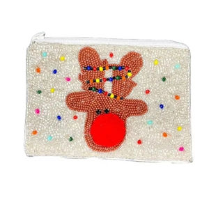 Bolsa de moneda bordada con cuentas hecha a mano de oso de moda superior Hiba Enterprises lindo hermoso nuevo diseño elegante Navidad Año Nuevo - Product Image 1