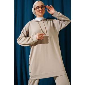 Loysha ชุดสแน็ปด้านข้าง2ชิ้นสีเบจ - Product Image 4