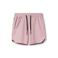 Pantalones Cortos de Running para Hombre, Ligeros, de Poliéster, de Secado Rápido, con Bolsillo con Cremallera y Lazo para Toalla, para Gimnasio, Fitness, Entrenamiento y Deportes