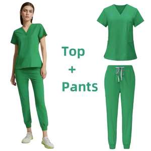 Ensembles de gommage en tissu tissé supérieur pour uniforme d'infirmière pour femmes pour le service OEM des hôpitaux disponible - Product Image 6