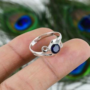 Piedra preciosa natural Lolita cabujón sólido 925 plata esterlina anillo hecho a mano joyería plata esterlina 925 anillo estampado joyería - Product Image 5