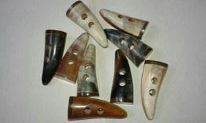 Botón de cuerno y hueso de Búfalo, botón de agujero de abrigo de invierno, botón de palanca - Product Image 2