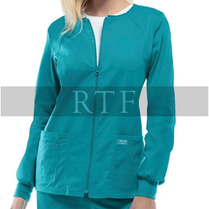 Uniformes quirúrgicos de manga larga de alta calidad Diseño de enfermería Scrub Tops - Product Image 3