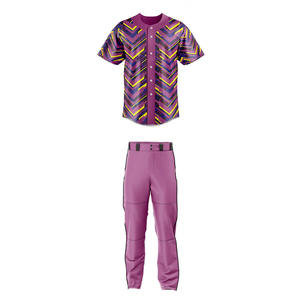 Hombres de alta calidad logotipo personalizado uniforme de béisbol americano último estilo Venta caliente sublimación completa más opciones de tamaño - Product Image 5