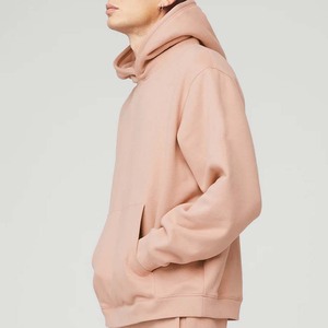 Sweat à capuche graphique décontracté grand sweat à capuche exclusif rose cerise thermique rose marque de mode sweat à capuche hommes solide - Product Image 2