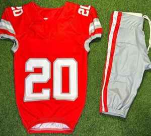 Uniformes de football américain de jeunesse de sublimation conçus sur mesure de la plus haute qualité pantalon intégré en jersey sergé - Product Image 1