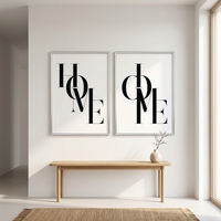 Cadre photo moderne pliable en bois noir HuaJia avec impression en relief, pour affiches murales, avec ou sans passe-partout