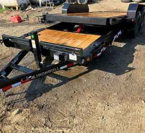 Remolques de buena calidad 2024, 7x20, 16k, 8 toneladas, plataforma basculante, remolque parcial por gravedad - Product Image 3