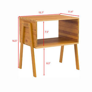 Mesas auxiliares de bambú apilables de estilo escandinavo para muebles del hogar, té y sala de estar, uso en mesas laterales de cristal, 2 uds. - Product Image 2