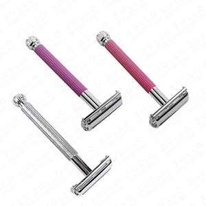 Rasoir de sécurité professionnel OEM personnalisé, double lame en acier inoxydable argenté, haute qualité, pour toilettage professionnel - Product Image 2