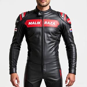 Traje de cuero genuino 100%, marca personalizada/parche, compatibilidad con airbag, exportador de equipo de carreras de seguridad profesional - Product Image 3