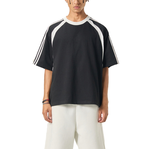 Camiseta de malla con rayas en contraste y corte holgado para hombre - 100% algodón - Product Image 3