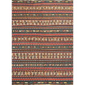 Nayaab <b>Large</b> Area Blue Wool Rugs 9x12 Geometric Pattern Jute Rugs for Home for Entryway Bedside Hallway-Model Paem-896 - Product Image 1