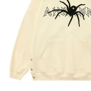 Sudadera con capucha de gran tamaño unisex con cremallera y lavado ácido para hombre - Product Image 4