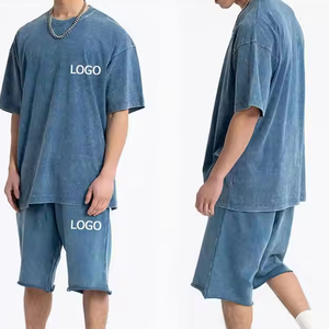 ชุดเสื้อยืดและกางเกงขาสั้นแบบหนาพิเศษ 100% โพลีเอสเตอร์ แขนสั้น พิมพ์ลายลำลอง ชุดสองชิ้น ยูนิเซ็กซ์ สำหรับฤดูร้อน - Product Image 2