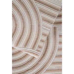 Alfombra Moderna Crema Netline BY001 Depot Home de Polipropileno y Poliéster, Fácil de Limpiar, Duradera, No Desprende Pelusa - Product Image 1