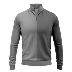 Nouveau style – Sweat-shirt homme automne à demi-zip, col montant, tendance, passe-partout, en coton, avec logo frontal par sublimation, fermeture 1/4 zip - Product Image 1