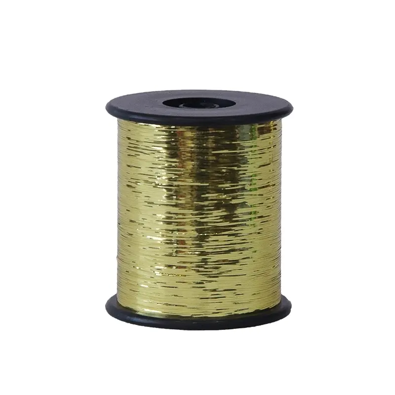 M type gold metallic yarn for gift taps and festival decorations