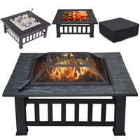 Meilleure vente Brûleur de foyer portable durable à revêtement en poudre pour l'extérieur Foyer à bois de 40000 à 44999 BTU incluant une étincelle