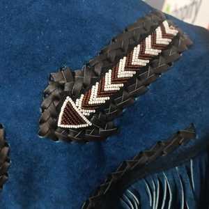 Best Looking OEM <b>Men's</b> Winter Casual Fringe <b>Suede</b> Leather <b>Jacket</b> High Quality Genuine Western Style Stand Collar Cowboy Style - Product Image 2