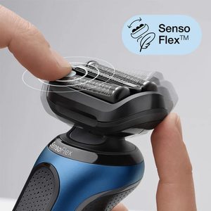 Afeitadora Eléctrica Azul para Hombre, Recortadora de Barba con Triple Cuchilla, Resistente al Agua IPX7, Lavable, con Idioma de Funcionamiento en Alemán, para Afeitar el Cuerpo y la Barba - Product Image 3