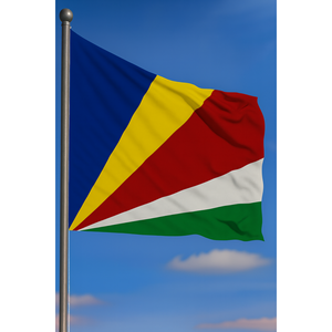 Drapeau extérieur des Seychelles avec mât en aluminium et graphiques imprimés numériquement - Product Image 2
