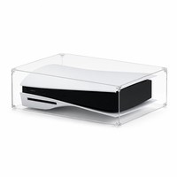 Boîte de rangement transparente en acrylique pour console PS5, étanche, anti-poussière, compatible avec la console de jeu PlayStation 5 Slim