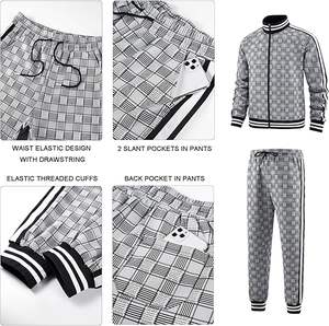 Survêtement de haute qualité Jogging Zipper Cargo Jersey Veste de survêtement Ensemble Polyester Nylon Tech Fleece Logo personnalisé Survêtement pour hommes - Product Image 6