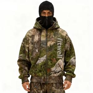 Nouveau 2026 OEM Sweat à capuche pour homme surdimensionné et épais, style streetwear avec masque ninja intégré - Product Image 2