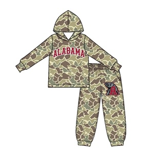 Eco-Friendly Camouflage Spandex/Polyester Hoodie <b>Shorts</b> Set <b>Toddler</b> Boys Casual Sportswear 2-Piece Outfit Letter Print - Product Image 3