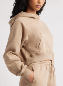 Customised Women's <b>Hoodies</b> 360 GSM American Sleeves Solid Color Easy Fit Stringless Sweatshirt Winter 100% Organic Cotton <b>Fleece</b> - Product Image 2